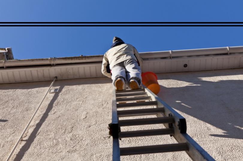 10 Common Mistakes People Make with Ladders While Cleaning Gutters